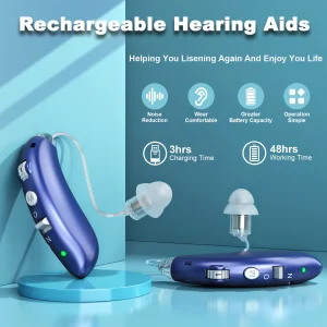 Behind-The-Ear Invisible Hearing Amplifiers Rechargeable